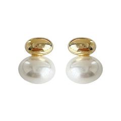 French Bean Pearl Earrings