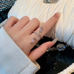 Zirconia Snake Ring