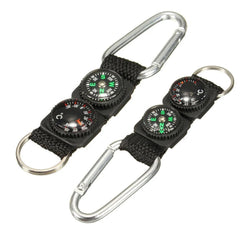 3 In 1 Camping Compass Keychain