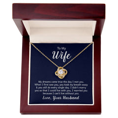 Love Knot Necklace - For Wife From Husband