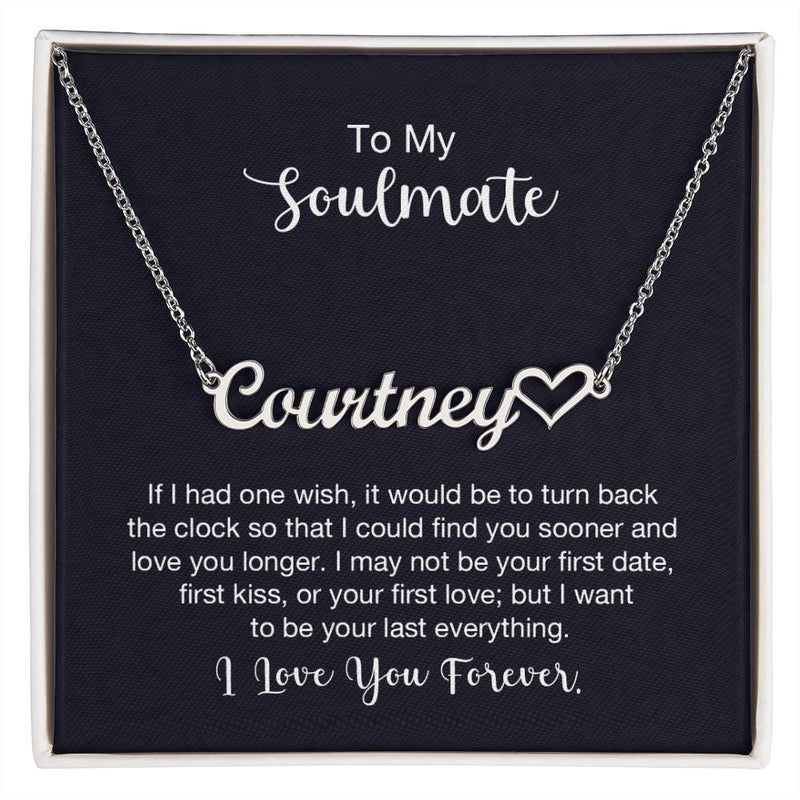 Heart Name Necklace - For Soulmate